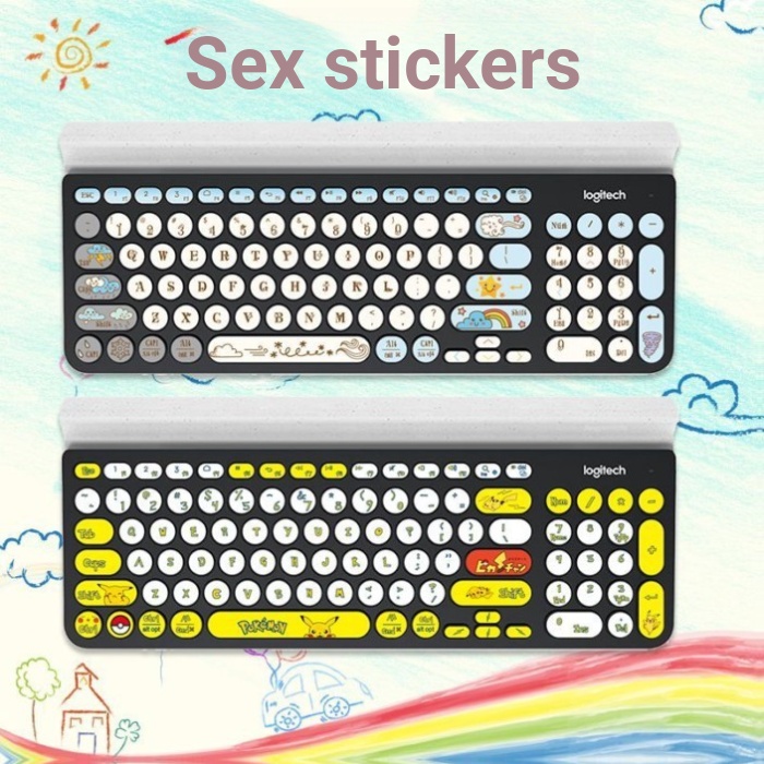 เหมาะสําหรับ Black Jue 325i Logitech K780 Fude ik6650 Airlines K221 เดสก์ท็อปคีย์บอร์ดสติกเกอร์ปุ่มส