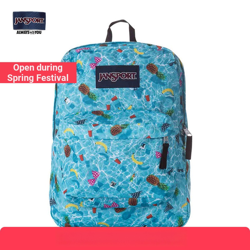 JanSport JanSport JanSport Backpack Water Drop Bag Type Travel Female Backpack Classic Outdoor ปลายท