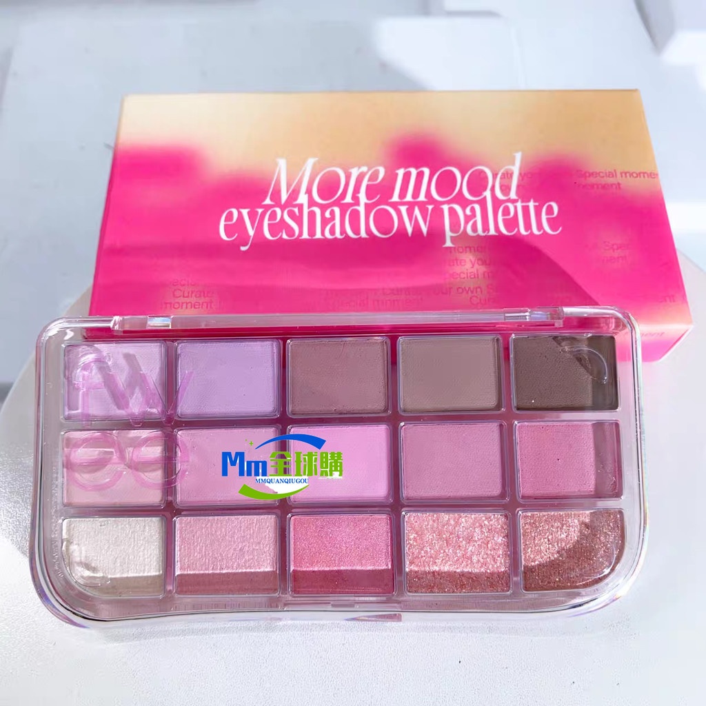 เกาหลี fwee 15 Color Eyeshadow Palette Matte Pearlescent Easy to Color Eye Modification Lavender