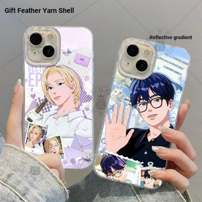 Plave Virtual Boys สมาชิกทั้งหมด Feather เส้นด้ายเคสโทรศัพท์สําหรับ Iphone 17 16 15 14 Pro Max 13 12