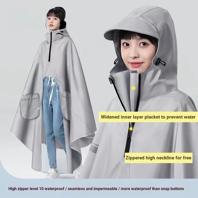 เสื้อกันฝนมอเตอร์ไซค์ทรงยาวแบบหนาพิเศษ thumbnail 10