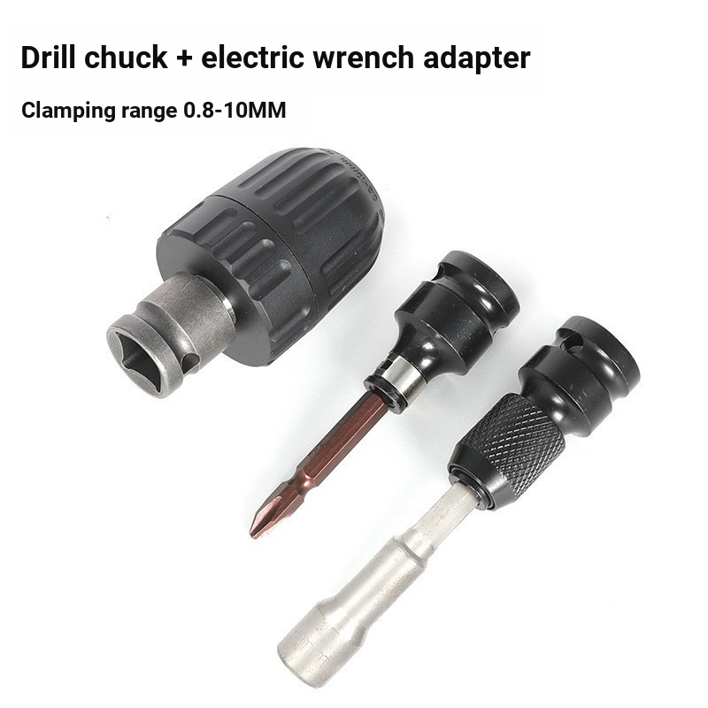 8. 1/2 ประแจไฟฟ้าหัวแปลง Fit ทนทานเจาะ Chuck เจาะบิต Cross Bit ประแจไฟฟ้าอะแดปเตอร์ Ratchet Self-Loc
