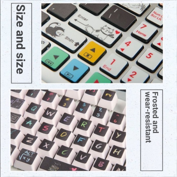 เหมาะสําหรับ Logitech K235 K390 K375S เดสก์ท็อปคีย์บอร์ดสติกเกอร์ปุ่มสติกเกอร์ฟิล์มป้องกันตัวอักษร