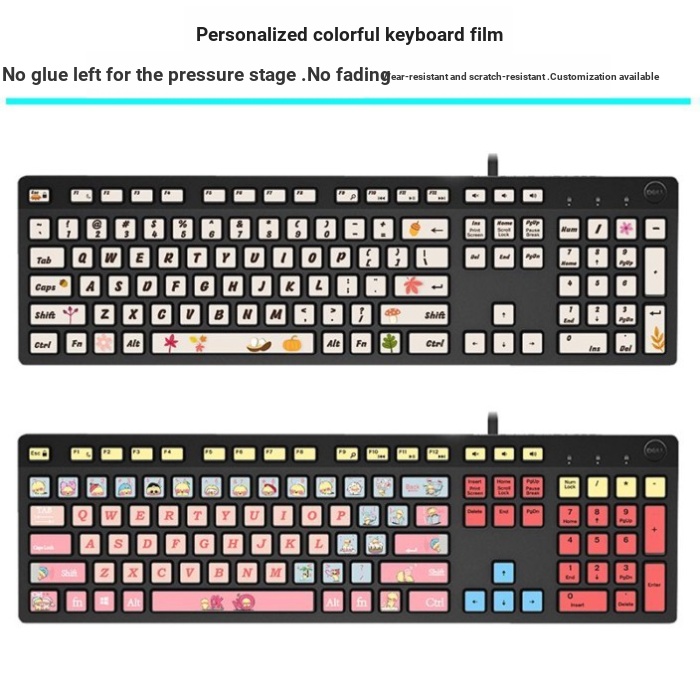 เหมาะสําหรับ Dell Desktop Keyboard Sticker KB216TP All-in-One Machine KM717 สติกเกอร์ปุ่ม WK636 Ling