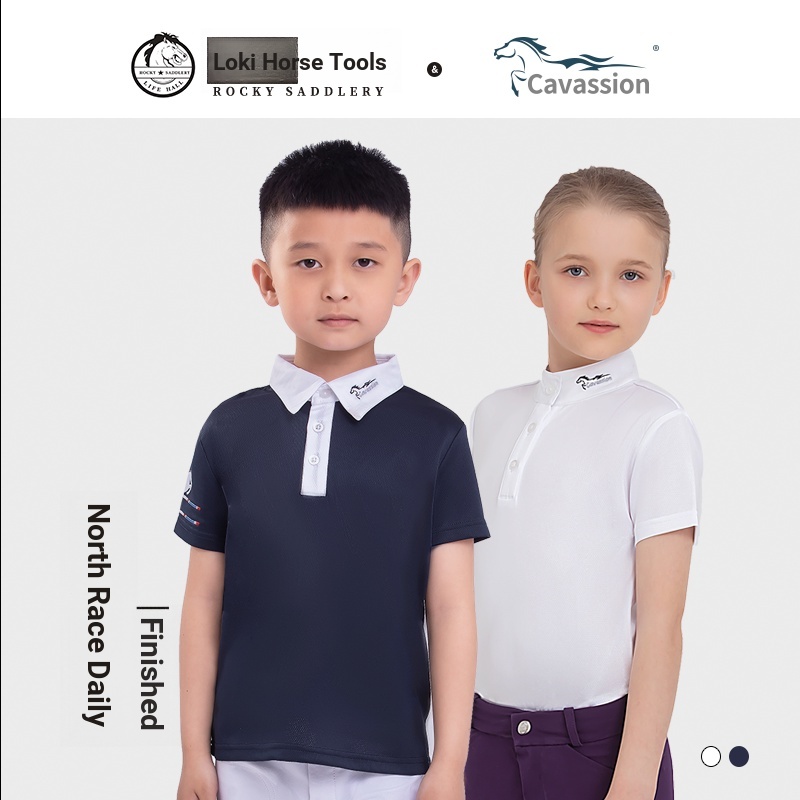 Cavassion ฤดูร้อนเด็กเสื้อยืดขี่ม้าชายหญิงอัศวินอุปกรณ์เครื่องมือม้าร็อคกี้8102067