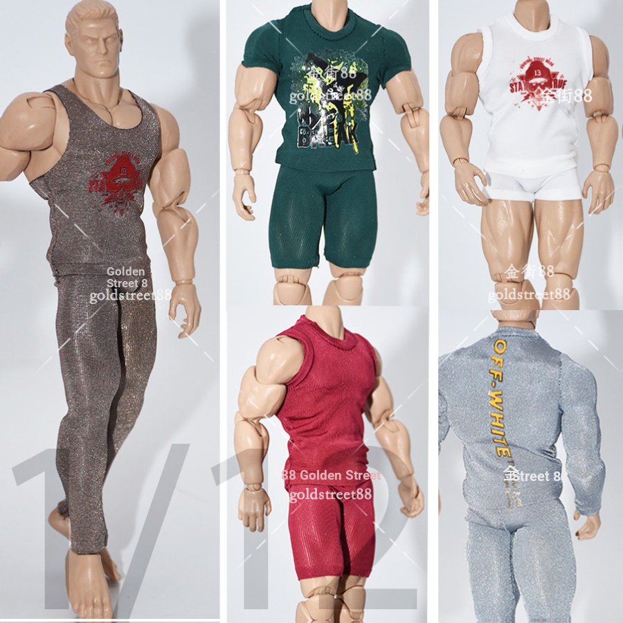 1/12 ผู้ชายทหารเสื้อยืดชุดชั้นในกางเกง VTOYS GWToys G001 tbleague ADAM