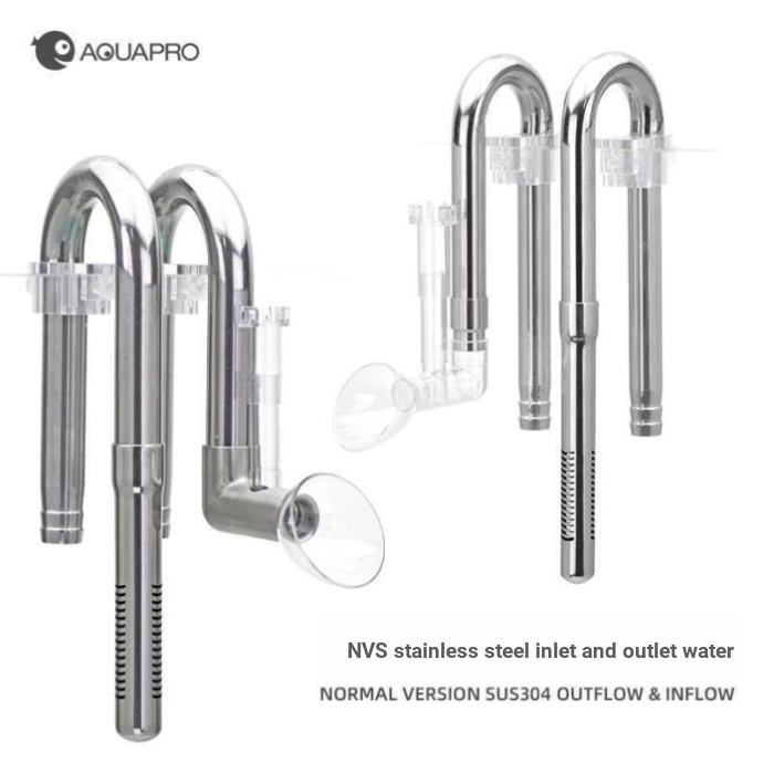 Xianyu NVS สแตนเลส Inlet Outlet ชุดฟิล์มล้างไขมันถังปลาน้ําหญ้าถังกรอง Inlet Outlet ชุดท่อน้ํา