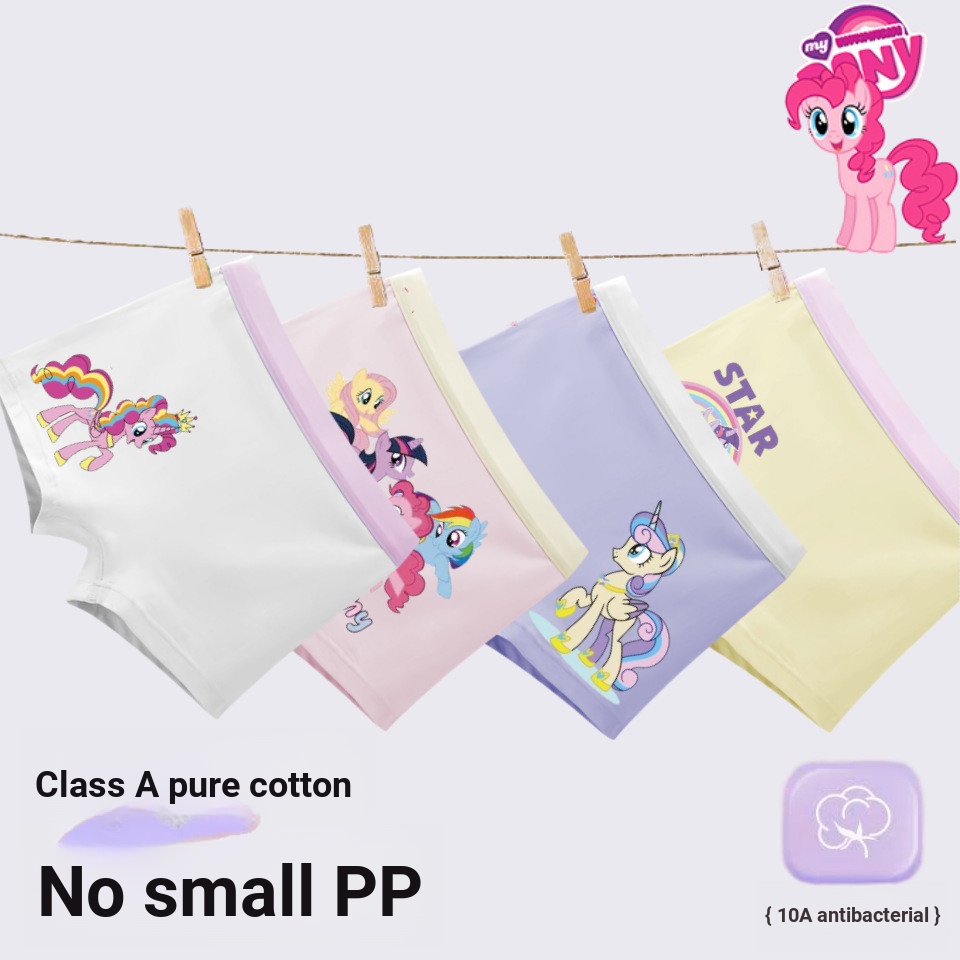 [กางเกงบ็อกเซอร์] My Little Pony Girls Briefs Pure Cotton Boxer Baby Girl Boxer Children Little Girl