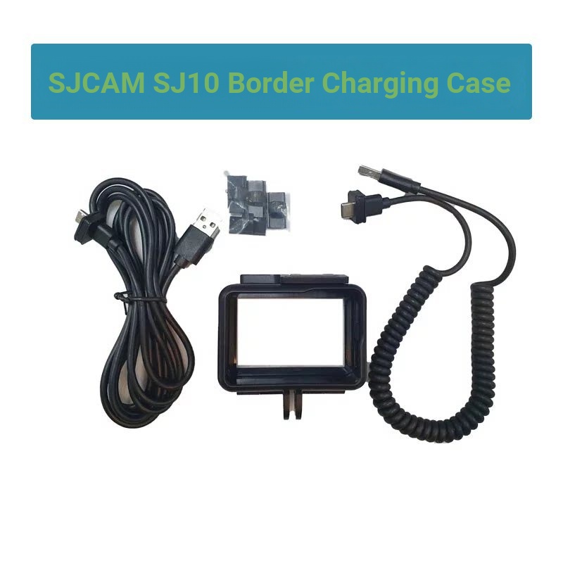 SJCAM SJ10, SJ11 กล้องกีฬาเฉพาะเคสป้องกันกรอบบันทึกอุปกรณ์ชาร์จ While