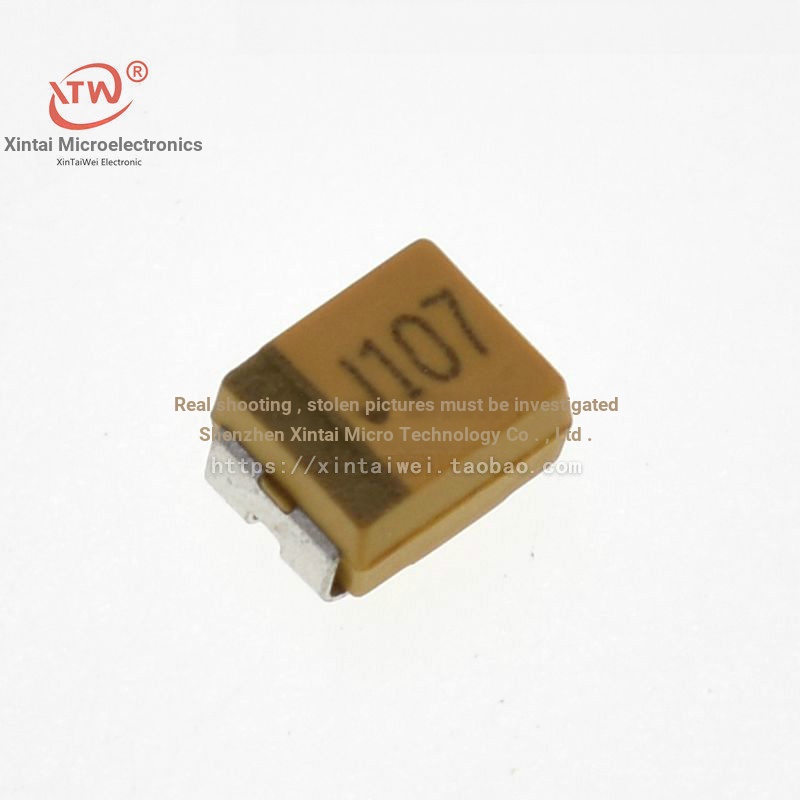 Chip Tantalum Capacitor 100UF 107J 6.3V B ประเภท 3528 = 3.5 * 2.8 มม.