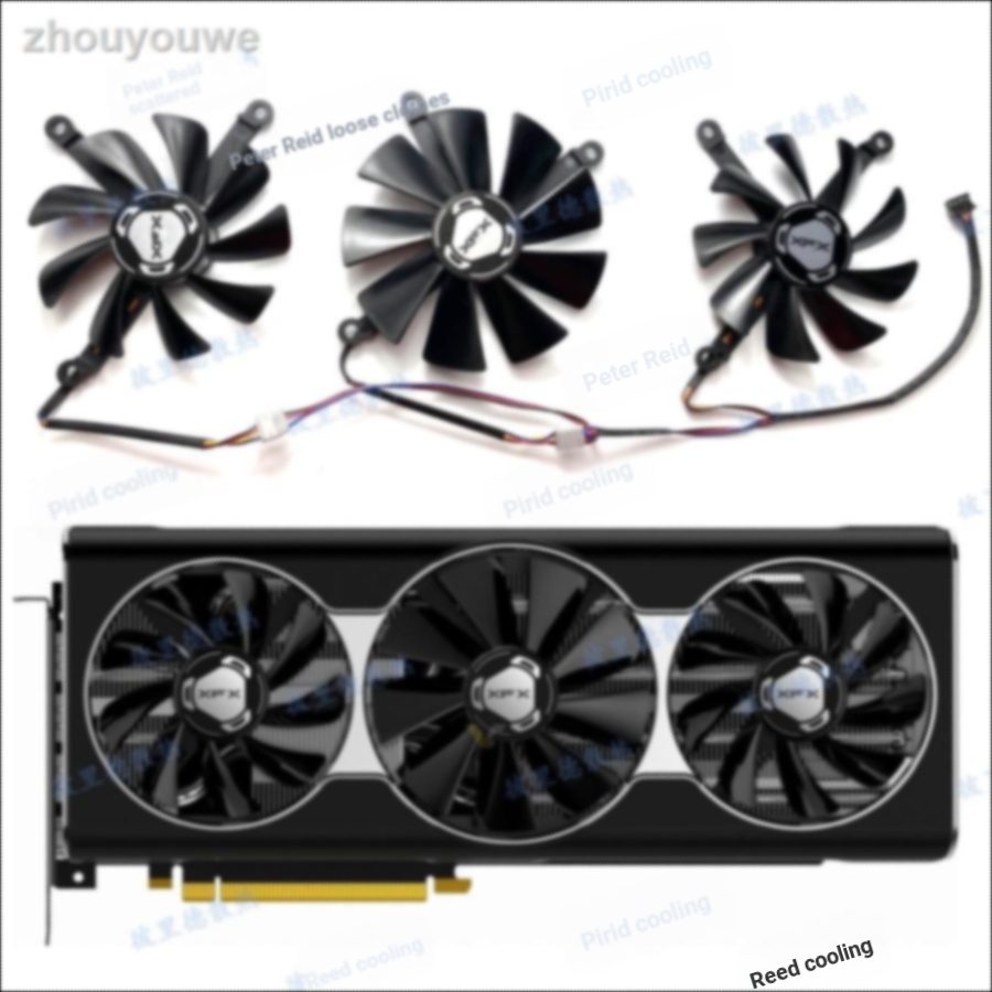 = XFX/XFX RX5600XT 5700XT 5700 THICC Snow Wolf Overseas Three Fan Version CF1010U12S