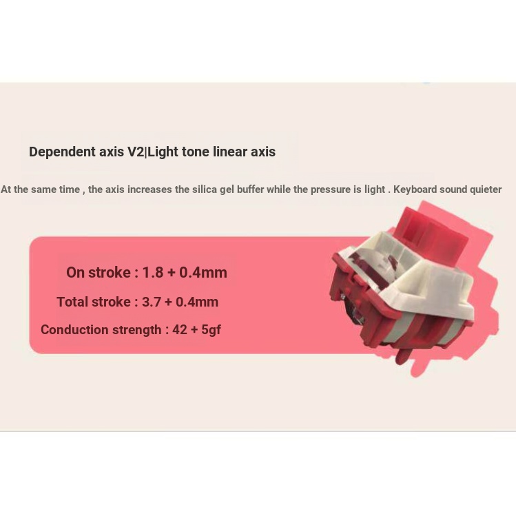 อุปกรณ์เสริมคีย์บอร์ด Kezhi KZZI แกนแกนคีย์บอร์ดแบบกลไกแกนปิดเสียงแกนเชิงเส้นแสงเสียงที่กําหนดเอง Ho