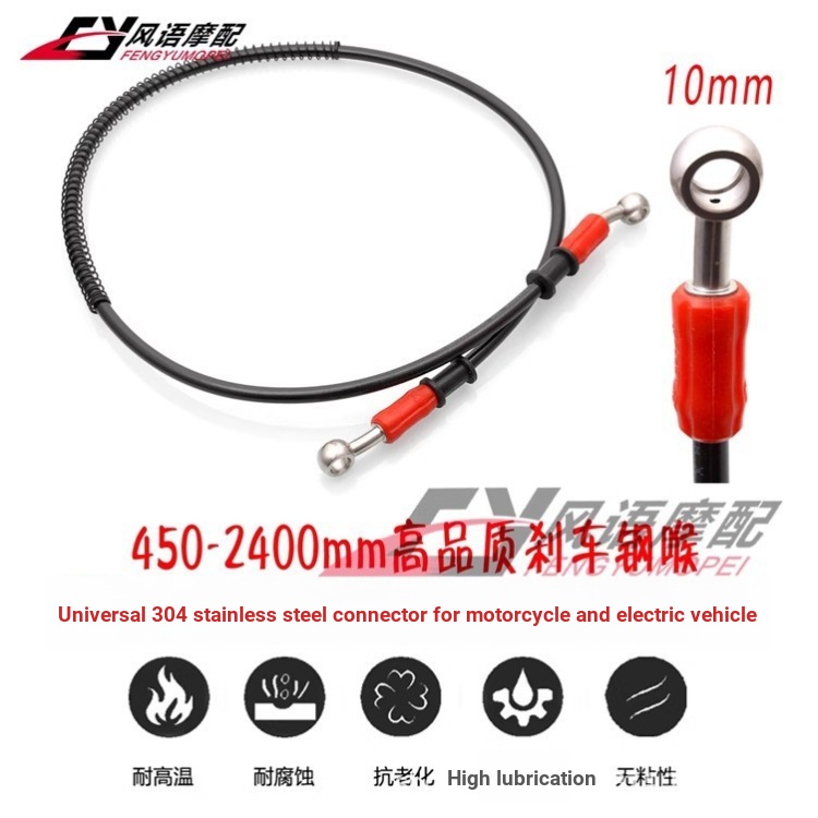 ZX10R R6 R1 GSXR CBR ปล่อยขนาดใหญ่รถจักรยานยนต์เบรคเหล็กคอสแตนเลสประสิทธิภาพสูงสายเบรค