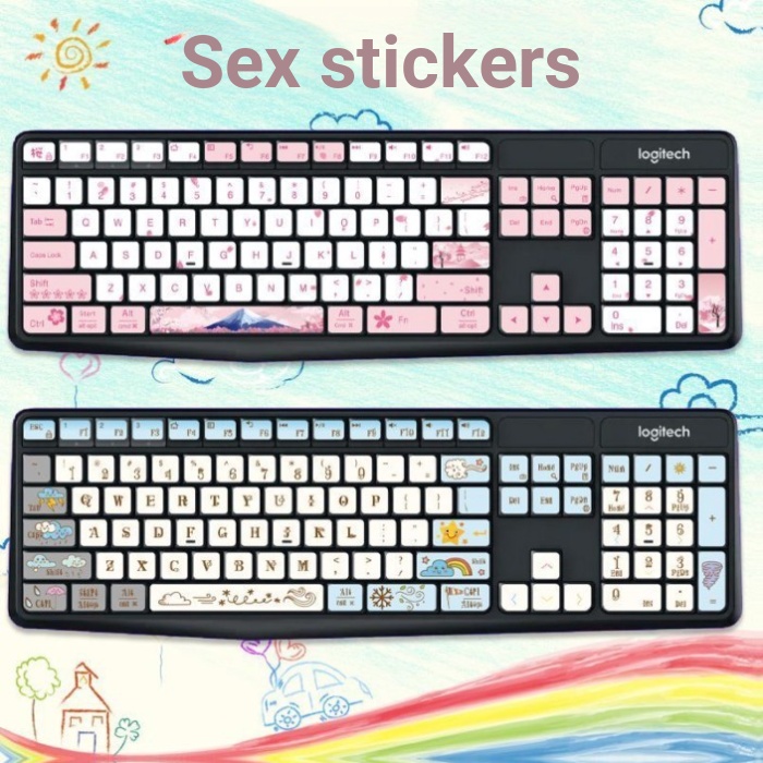 เหมาะสําหรับ Logitech MK235 K235 K390 K375S MK315 เดสก์ท็อปคีย์บอร์ดสติกเกอร์ปุ่มสติกเกอร์ฟิล์ม