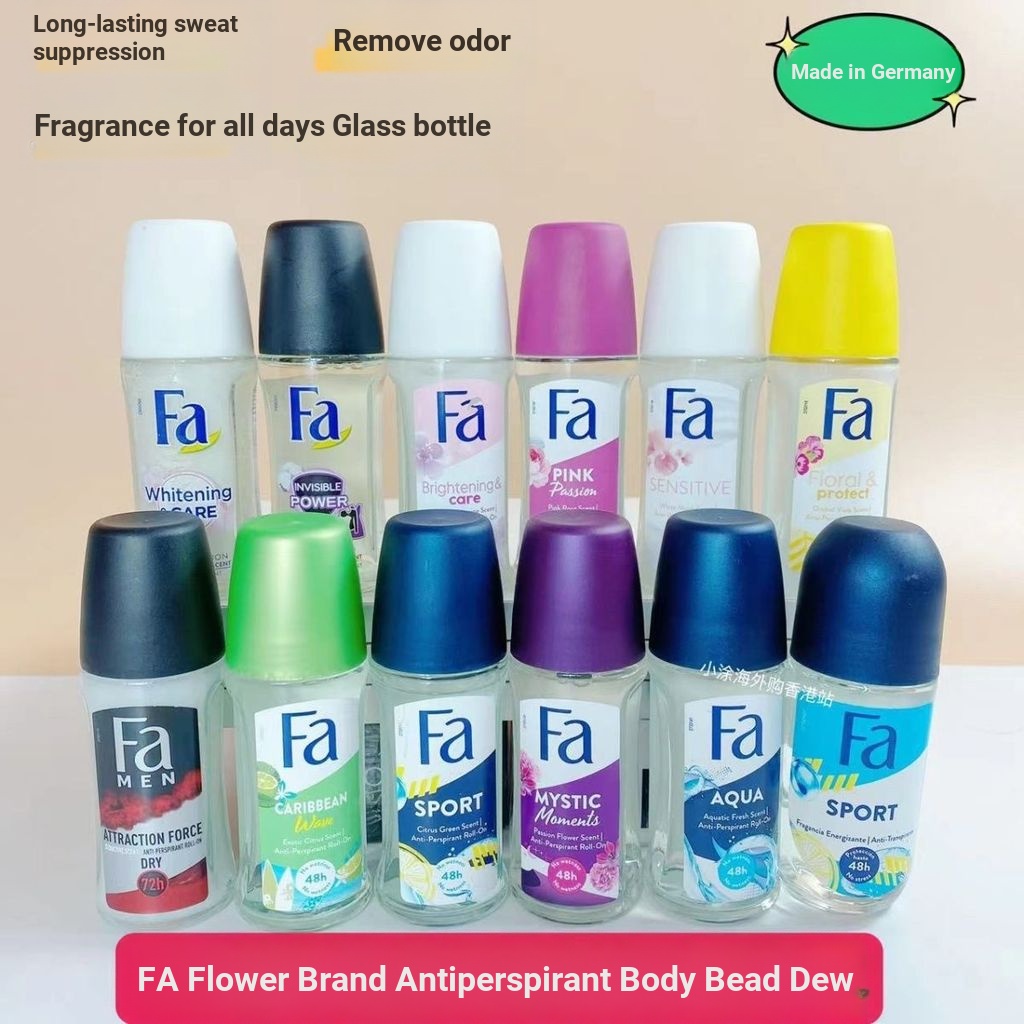 นําเข้า FA Roll-On Body Lotion Roll-On Antiperspirant Deodorant Underarm Deodorant Light Fragrance ผ