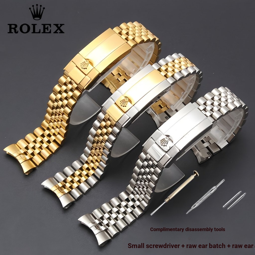 เหมาะสําหรับ Rolex Strap Gold Steel Band Log Type Greennich Series Cola Ring Watch Chain 20mm