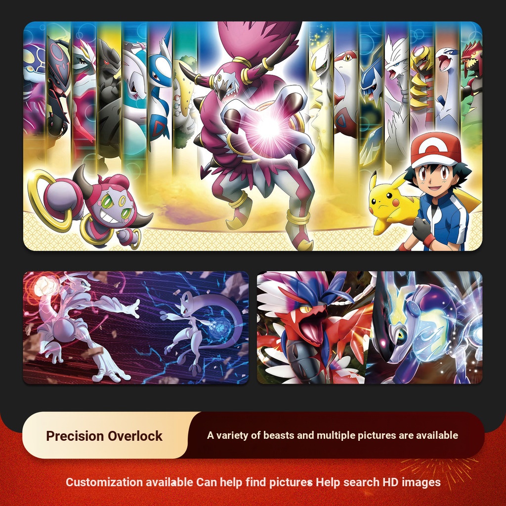 Anime Mouse Pad Anti-Slip Pad Pokémon Mouse Pad ขนาดใหญ่หนา Pokémon Pikachu ตาราง Pad แป้นพิมพ์ Pad 