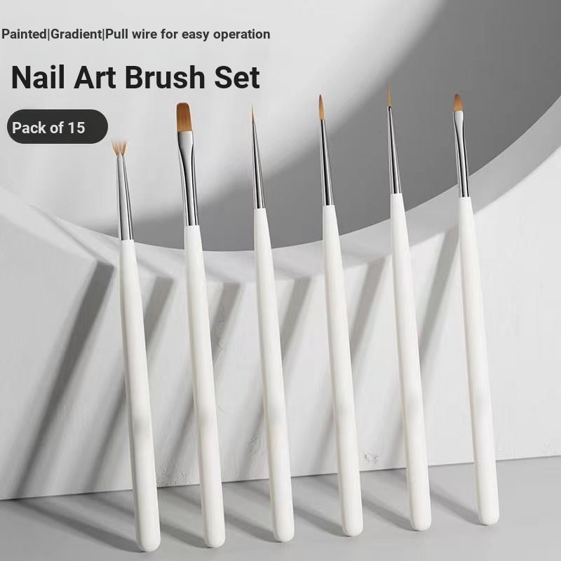 Kirin Grocery Store Hook Line ปากกาสีน้ําหัวแบนสายไนลอนปากกาชุดปากกาสีน้ําอะคริลิค Art เล็บจังหวะ Fi