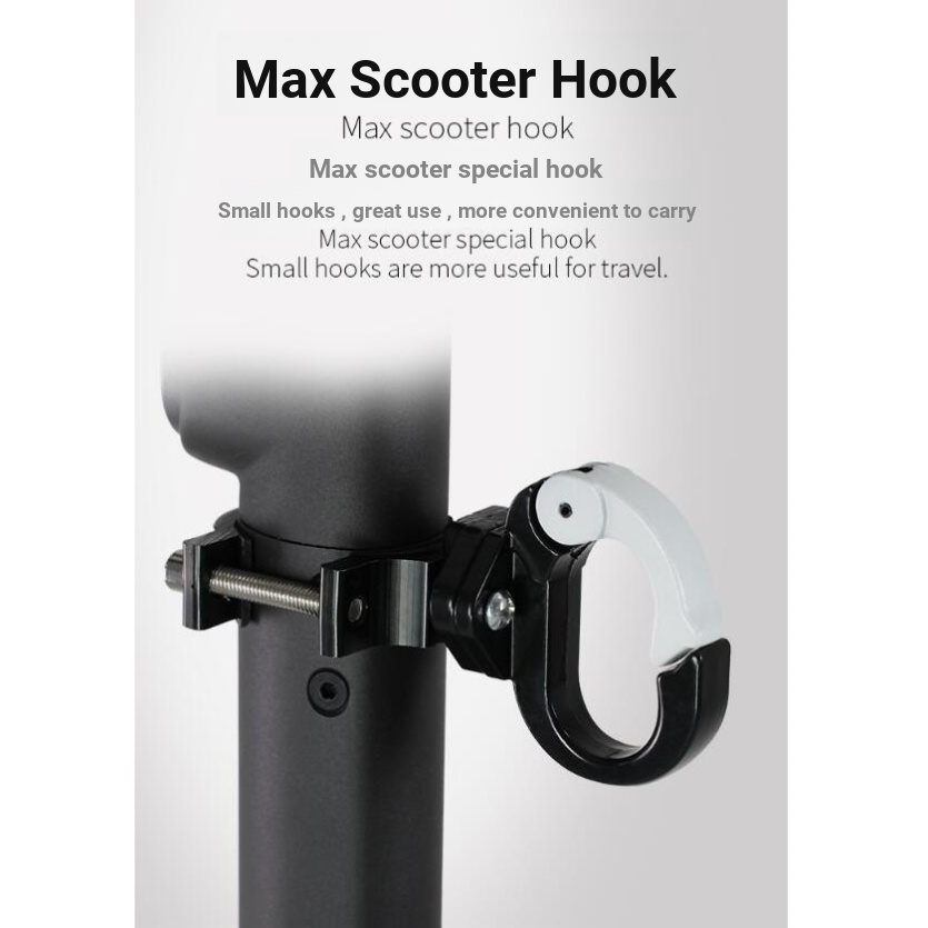 Nine bet Max G30 อุปกรณ์เสริมสกู๊ตเตอร์ไฟฟ้าอลูมิเนียมตะขอ Rod Shopping Hook สกู๊ตเตอร์ตะขอโลหะ