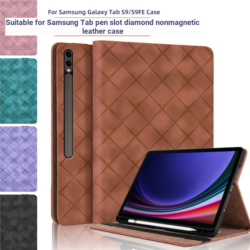 เหมาะสําหรับแท็บเล็ต Samsung s9 เคสป้องกัน tabS9FE + s9fe แท็บเล็ต Soft Case พร้อมช่องเสียบปากกา Sim