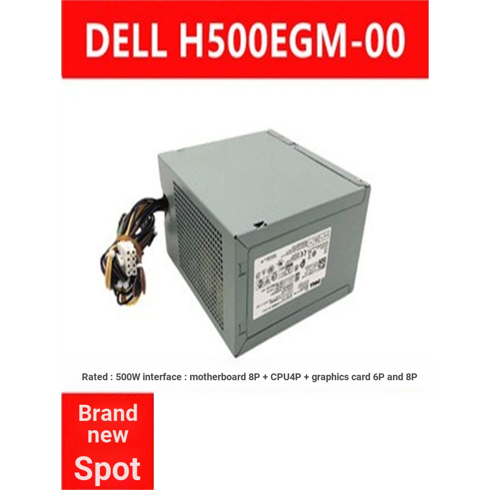 ((100-240V) Dell Desktop Power Supply H500EG-00 H290AM-0 500W รองรับ Dual Display Card 6+8p