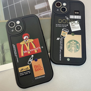 เคสโทรศัพท์มือถือ ซิลิโคนนุ่ม ใส ลาย Starbucks สําหรับ iPhone 14 plus i11 i13 pro max 8 7 plus 12 11 pro max i6s plus se2 7P 8P 12 pro max i6s plus i13 pro max