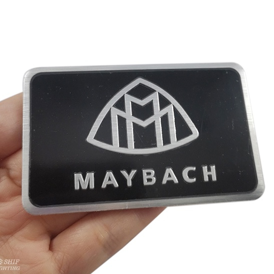 1 x อลูมิเนียม MAYBACH LOGO Auto Car ตกแต่งป้ายสัญลักษณ์สติกเกอร์รูปลอก MAYBACH