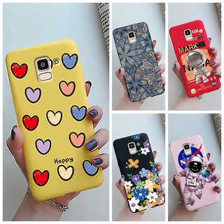 เคสโทรศัพท์ ซิลิโคนนิ่ม ลายดอกไม้ นักบินอวกาศ แฟชั่น สําหรับ Samsung Galaxy J6 2018 J6 J600F J600G