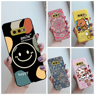 เคสโทรศัพท์ ซิลิโคนนิ่ม ปิดด้านหลัง ลายการ์ตูนน่ารัก สีแคนดี้ สําหรับ Samsung Galaxy S10e S10 S10e