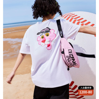 [Pink Leopard Co-brand Series] Champion เสื้อยืดคอกลม แขนสั้น ผ้าฝ้าย สําหรับผู้ชาย