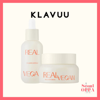 [Klavuu] Real Vegan Collagen Ampoule 30ml, Cream 50ml คอลลาเจน แอมพูล ครีม เซรั่ม โลชั่น ลดริ้วรอย ยืดหยุ่น มอยเจอร์ไรเซอร์ บํารุงผิว Elastic Wrinkle Mild Skincare Facial Moisturizer Serum Moisturiser Face Skincare Ampule