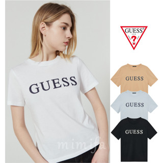 [Guess Korea] เสื้อยืดแขนสั้น พิมพ์ลาย Guess Signature 2023