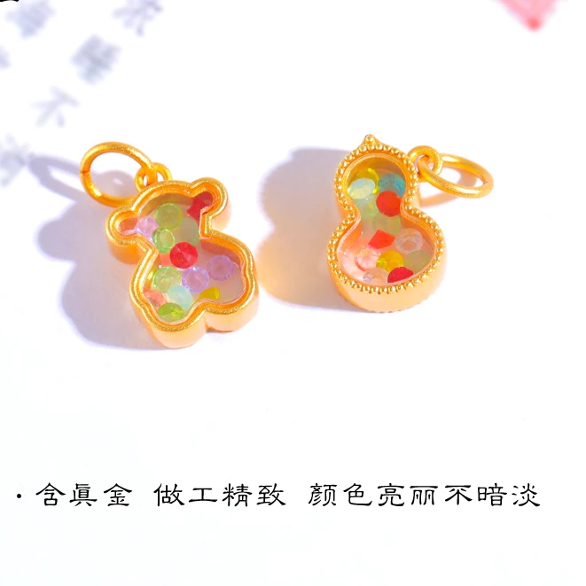สร้อยข้อมือจี้น้ำเต้าประดับเพชร สีทอง thumbnail 8