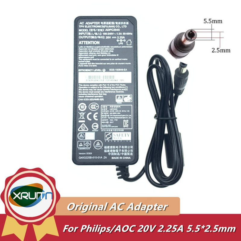 ADPC2045 ใหม่ 20V 2.25A อะแดปเตอร์ AC สําหรับ Philips/AOC 278Q8Q 278E8Q 272M8 278E8QJAB AG322FCX LCD