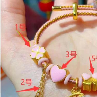 แผ่นสเปเซอร์สีทอง ขนาดเล็ก สำหรับสร้อยข้อมือ DIY thumbnail 5