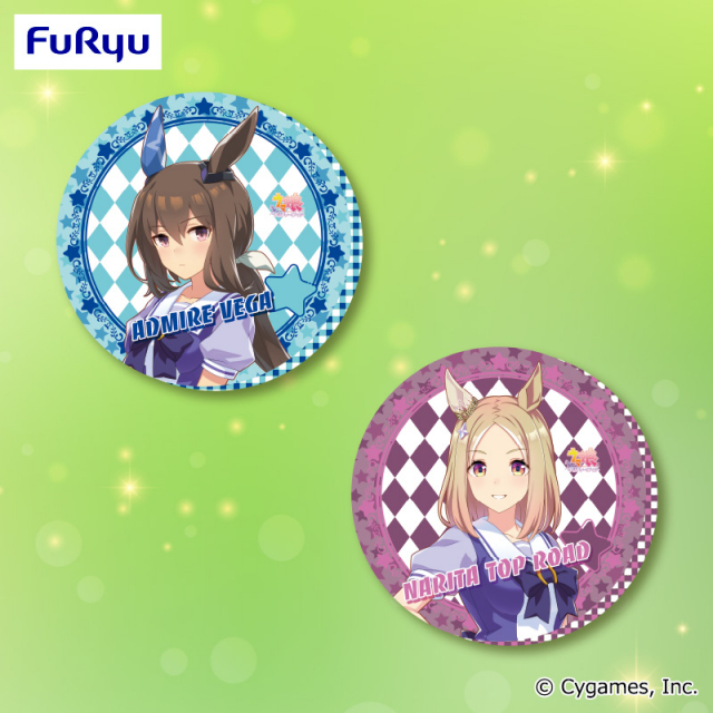 [นําเข้าญี่ปุ่น] FuRyu Uma Musume Pretty Derby Round Cushion Vol. 9 (A และ B) ชื่นชม Vega Narita ถนนยอด