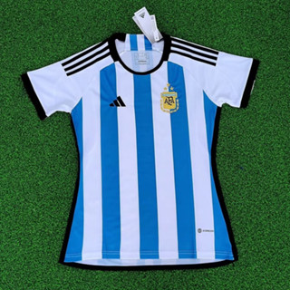 เสื้อกีฬาแขนสั้น ลายทีมชาติฟุตบอล Argentina Fan Issue the World Cup 2022 ชุดเหย้า สําหรับผู้หญิง