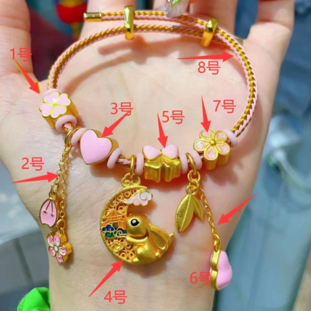 แผ่นสเปเซอร์สีทอง ขนาดเล็ก สำหรับสร้อยข้อมือ DIY thumbnail 3