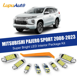 ไฟตกแต่งภายในรถยนต์ LupuAuto สำหรับ Mitsubishi Montero Shogun Pajero Sport KH KG KS 2008-2023 Canbus หลอดไฟ LED โดมในร่มไฟกระโปรงหลังชุดไฟอ่านหนังสือสีขาวน้ำเงิน