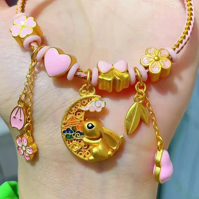 แผ่นสเปเซอร์สีทอง ขนาดเล็ก สำหรับสร้อยข้อมือ DIY thumbnail 8