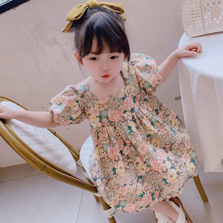 Dresses 114 บาท ชุดเดรสเจ้าหญิง ลายดอกไม้ ระบายอากาศ แฟชั่นฤดูร้อน สําหรับเด็กผู้หญิง อายุ 1-6 ปี Baby & Kids Fashion