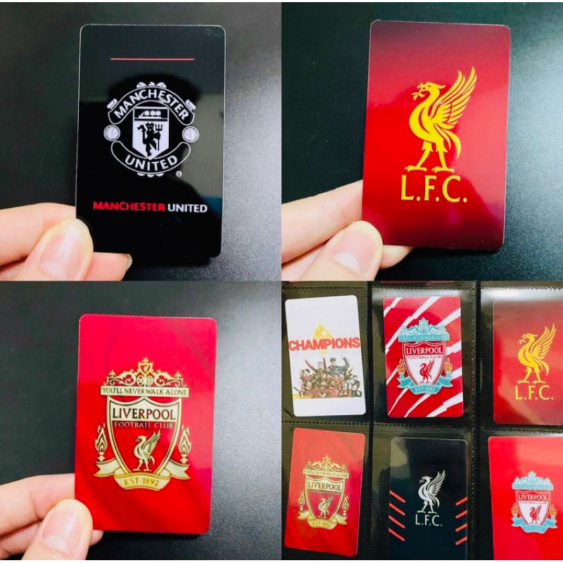 FOOTBALL EZ-LINK CARD STICKERS / LIVERPOOL / CHELSEA FOOTBALL / MANCHESTER และการ์ด LFC