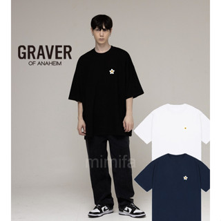 [GRAVER] &lt;OVERSIZE&gt; เสื้อยืดแขนสั้น พิมพ์ลายจุด ดอกไม้