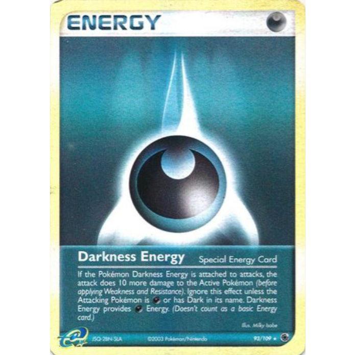 English Pokemon Darkness Energy (พิเศษ) - 93/109 - Reverse Holo Ex Ruby & Sapphire Reverse Holo Sing