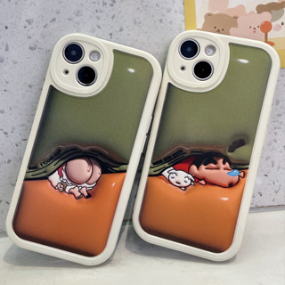 เข้ากันได้สำหรับ เคสไอโฟน เคสไอโฟน11 สำหรับ iPhone 14 Pro Max เคส TPU กระเป๋านิ่มกันกระแทกลายการ์ตูนน่ารัก 3D การ์ตูนสามมิติ Crayon Shin-chan iPhone 13 Pro Max iPhone 12 Pro Max 11 7Plus 8Plus 6Plus XR xs