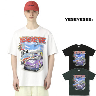 [YESEYESEE] เสื้อยืด ลาย Racing 22 สีดํา