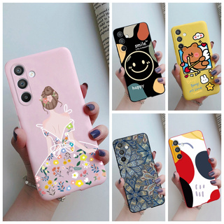 เคส Samsung Galaxy A34 A54 เคสป้องกันเต็มรูปแบบ เคสสีลูกกวาด เคสซิลิโคนนิ่ม