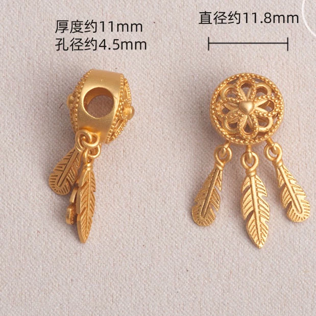 จี้มงกุฎเจ้าหญิง โดราเอมอน ชุบทอง สไตล์จีนโบราณ สำหรับทำเครื่องประดับ DIY thumbnail 4