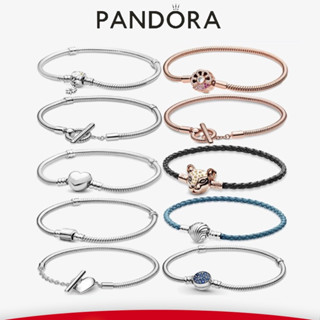 Pandora สร้อยข้อมือเงิน จี้รูปดอกเดซี่ สีโรสโกลด์ เครื่องประดับ สําหรับเด็กผู้หญิง ของขวัญคริสต์มาส s928