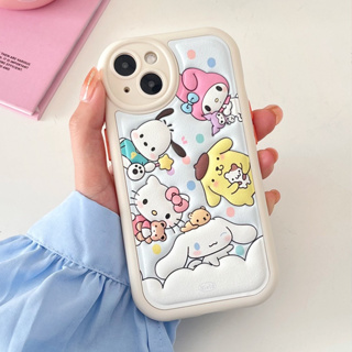 เคสโทรศัพท์มือถือหนัง TPU แบบนิ่ม พิมพ์ลายการ์ตูน สําหรับ iphone 14 Pro Max 13 Pro Max 12 Pro Max